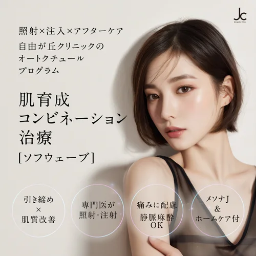 照射×注入×アフターケアを組み合わせた「肌育成コンビネーション治療【ソフウェーブ】」のご紹介