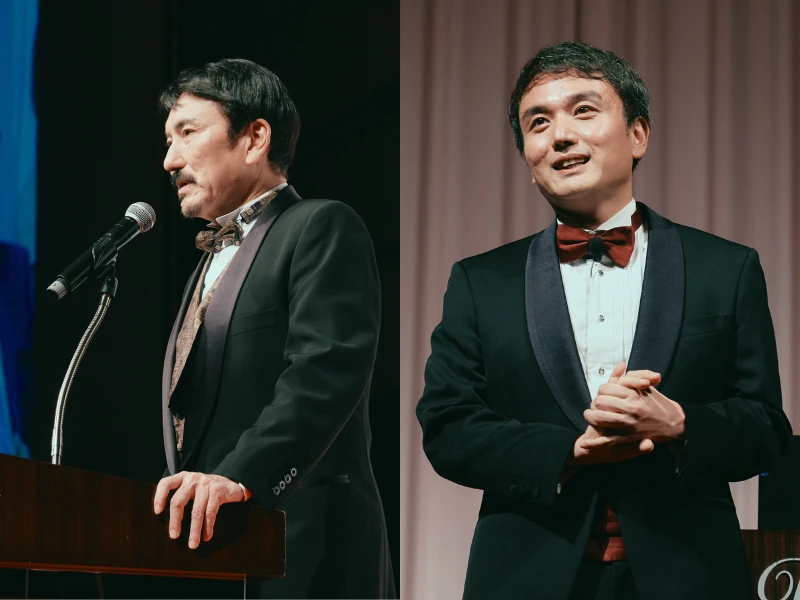 開会の挨拶をする古山理事長と閉会の挨拶をする東京リライフクリニックグループ CEOの古山喜章